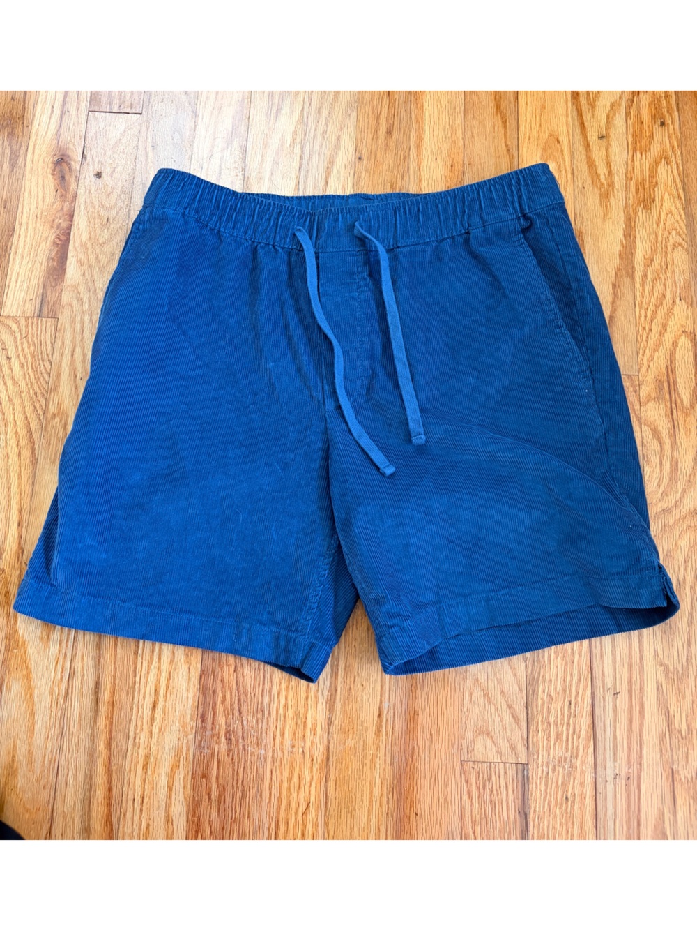 NWT Banana Republic Corduroy Drawstring Shorts Blue Medium
